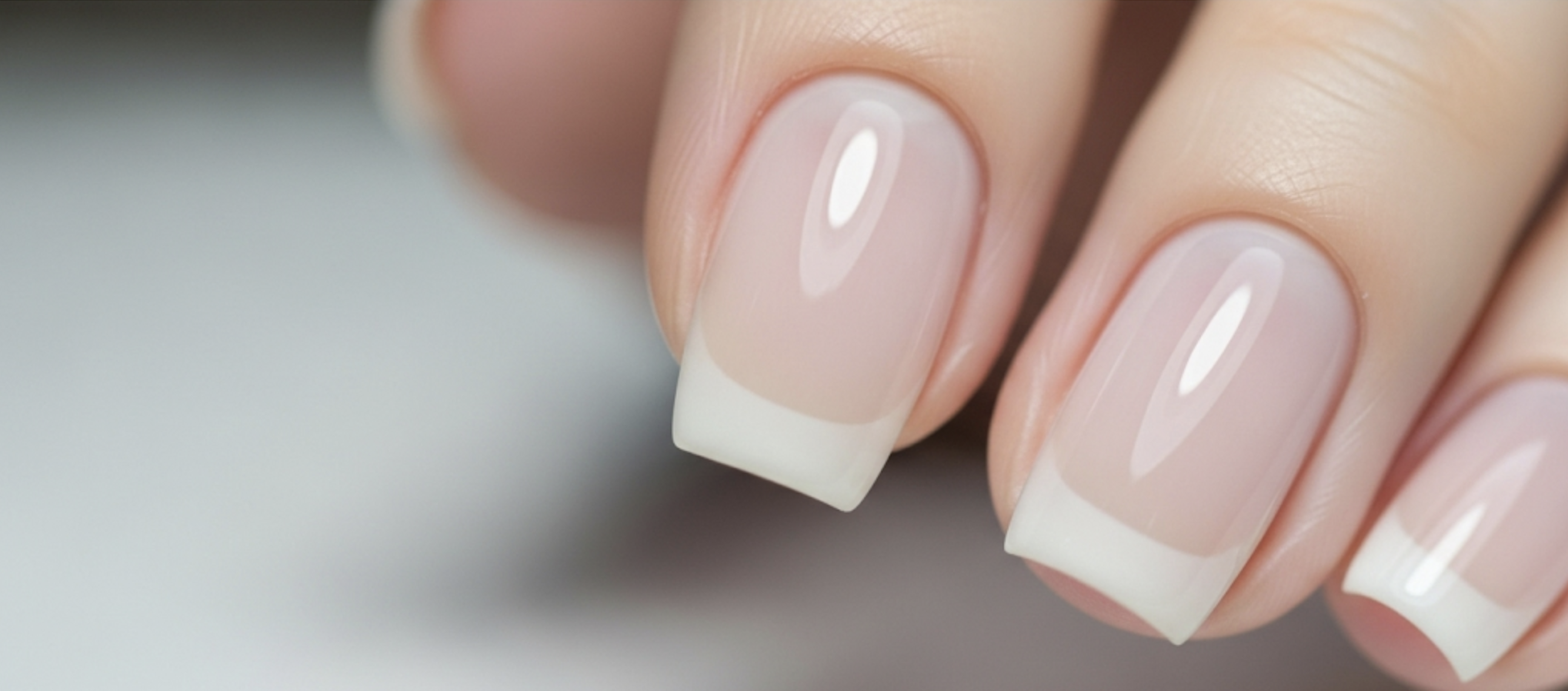 Close-up of a perfectly repaired nail