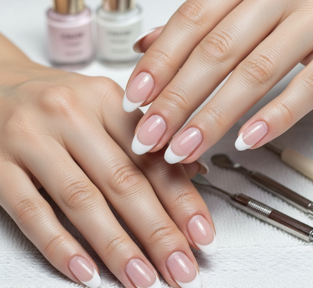 Nail technician giving a classic manicure