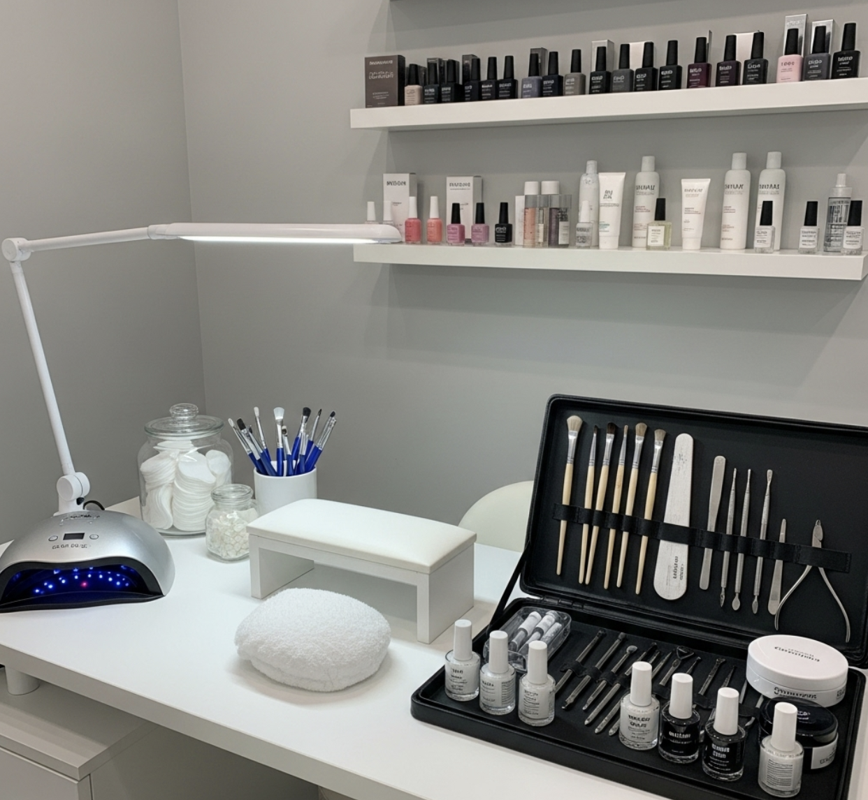 Chic interior of the Nails By Leslie salon