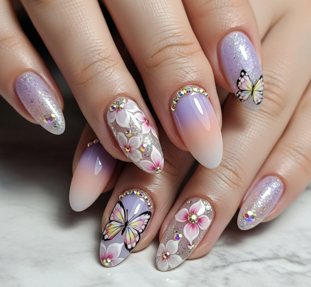 Creative, custom nail art