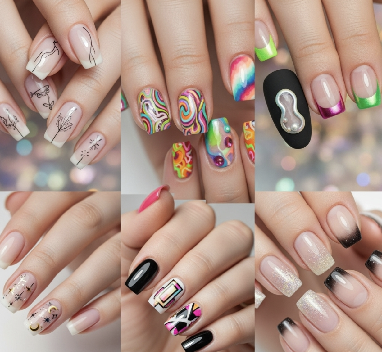A photo of trending nail art