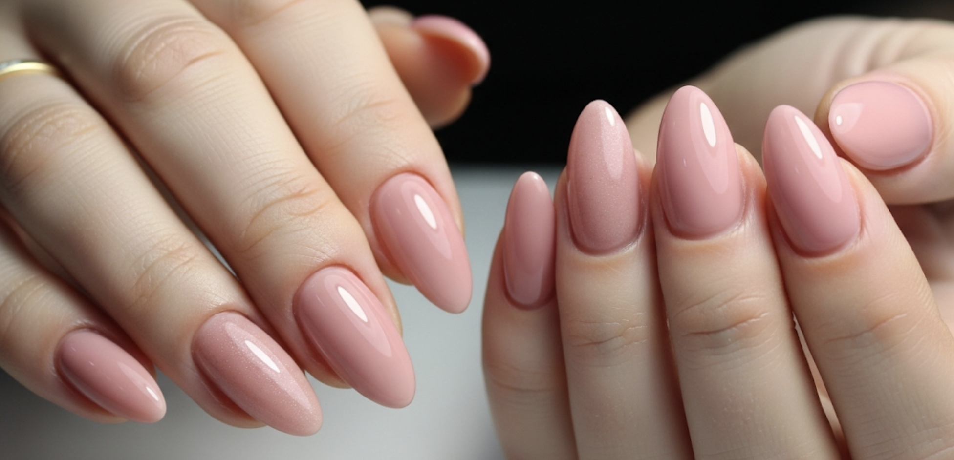 Finished nail extensions with polish or nail art